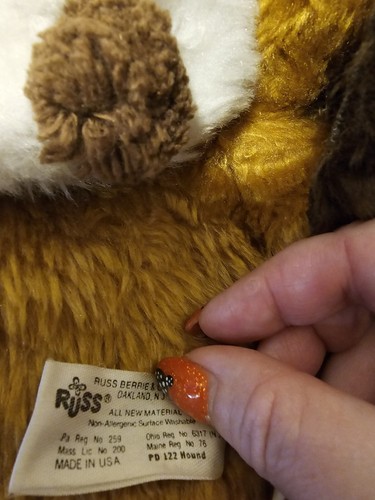 VTG Walt Disney Studios THE FOX AND THE HOUND Plush Hand Puppet RUSS 9” Plush - Picture 4 of 8