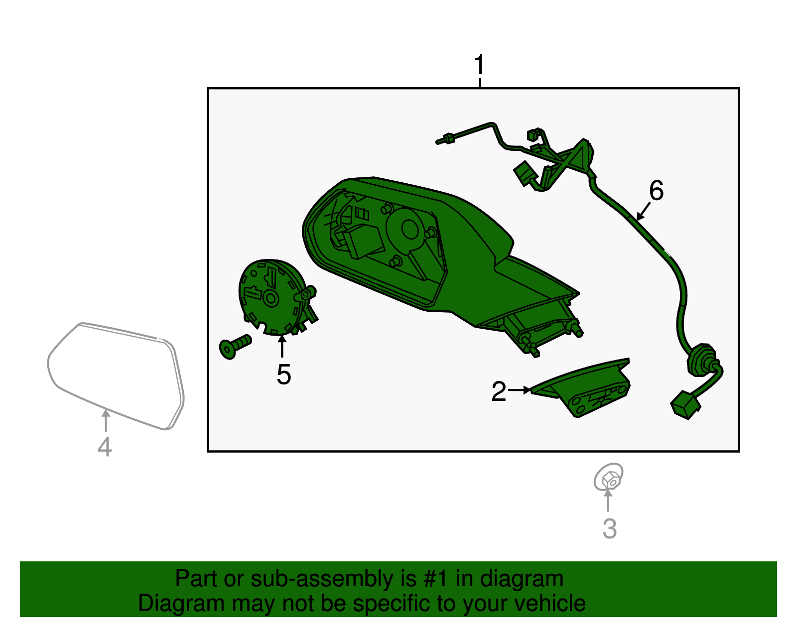 Genuine GM Primed Driver Side Door Mirror Housing 84788169 | eBay 