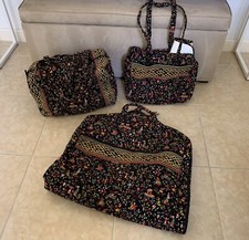 Vera Bradley 3 Piece Weekender, Garment Bag,  Travel Bag & Tote
