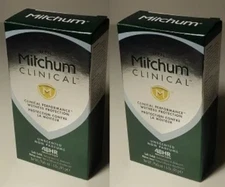 MITCHUM CLINICAL Men UNSCENTED Antiperspirant Deodorant 1.6oz SOLID *LOT OF 2*