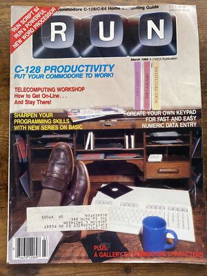 Vintage RUN Magazine March 1986 for the Commodore 64 & VIC-20