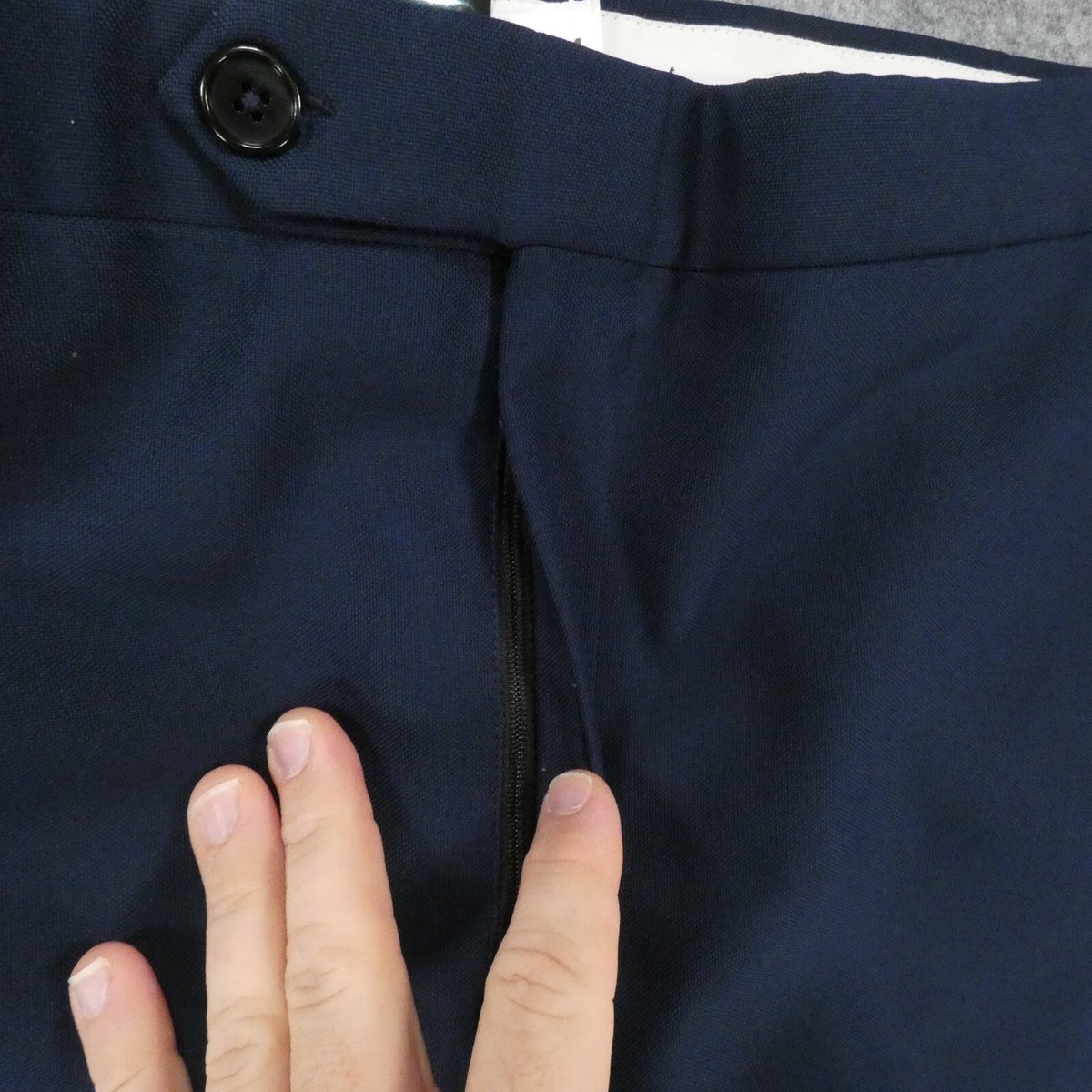 Vintage Hubbard Pants Mens 36x32 Navy Dress Slacks Flat Front USA 