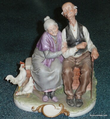 Giuseppe Cappe Statue Gruppo Vecchietti Figurine Capodimonte Old