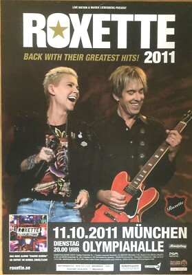 ROXETTE 2011 MÜNCHEN  ++ orig.Concert Poster - Konzert Plakat - DIN A1 xx Mot. 1