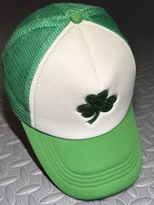 St. Patrick's Day glitter green Lucky shamrock STRAP BACK One Size fits all HAT