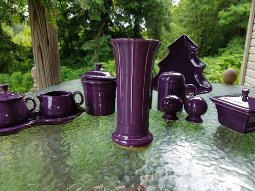 VASE mulberry purple HOMER LAUGHLIN FIESTA 9 5/8" medium new - Picture 2 of 3