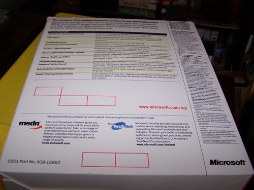 Microsoft SQL Server 2000 Standard Edition (Retail) (5 Client/s) - Full Version - Picture 2 of 2