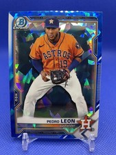 Pedro Leon 2021 Bowman Draft Chrome Sapphire Edition #BDC-92 Houston Astros