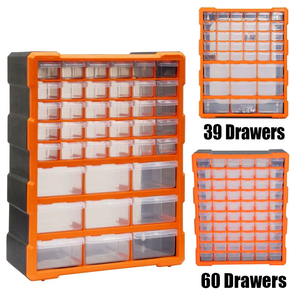 Organizer Sortimentskasten Kleinteilemagazin Sortierbox 39/60 Schubladen Schrank - Bild 2 von 4