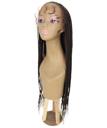 LUXLUXE Kim Straight 31.5 Inch Long 12X5 Hand-Tied Lace Braided Wig-BLT-0127-4 - Picture 11 of 18