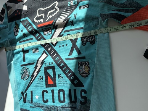Fox Racing Shirt Mens Blue Vicious MX Riding Jersey Motocross Racing 2016 - Picture 19 of 24