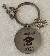Graduation Keychain Jewelry Gift 2021 Stainless Steel Class Souvenir Keyring