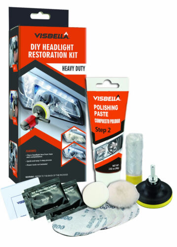 Headlight Restoration Kit Renewal With Protectant Fix Remove Buffer And Polish - Picture 1 of 9