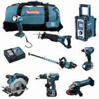 Makita Lxt 18V 12Tlg. Akku Werkzeug Set + DUH601 Rte Heckenschere Rmj Z