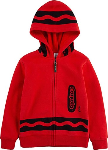 Crayola Kids' Little/Toddler Long Sleeve Fleece Full Zip Hooded Sweatshirt - Picture 5 of 28