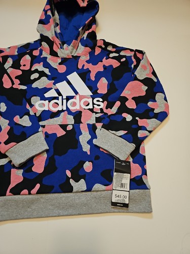 NWT Adidas Camo Pullover Hoodie Sweatshirt AA7484 Youth Boys XS 7 New W/Tags - Picture 3 of 10