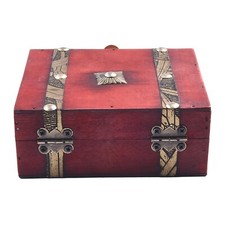 Bo?te de rangement classique en bois coffre au tr??sor vintage pour souvenirs e