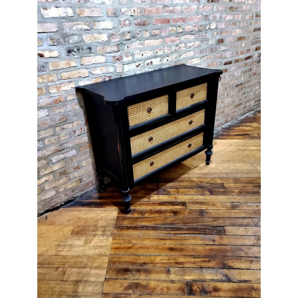 Dresser Woven Ratten Solid Wood Handmade - Image 3 of 4