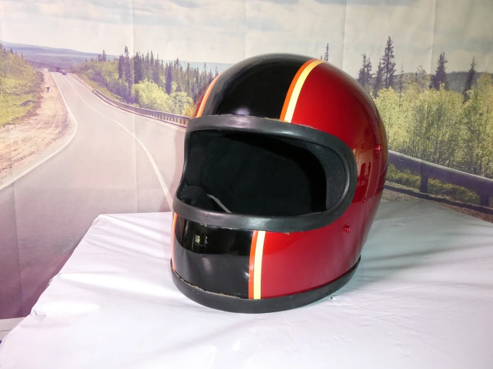 Casco CBX Honda Rojo Negro Cara Completa '79 XL Hondaline Shoei Britestripe S/S Hawk Foto 2 de 4