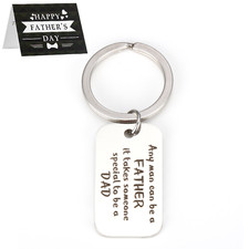 Father  s Day Gift Stainless Steel Keychain Key Ring Dad Gift From Daughter Son