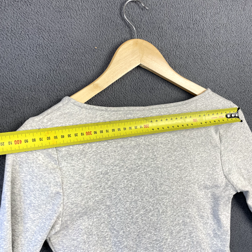 Kookai Cotton Bodycon Dress Womens Size 2 Grey Marble V Neck Long Sleeve - Picture 5 of 10
