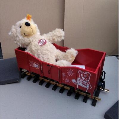 Steiff × LGB 鉄道模型 貨車 テディベアセットドイツ小売店限定品 LGB Lehmann Gross Bahn 50th Anniv. Steiff Teddy Bear And Open