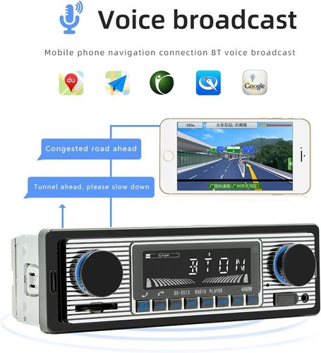 Advanced Retro Car Audio System with Bluetooth, Remote & Appointment Assistant - Picture 9 of 11