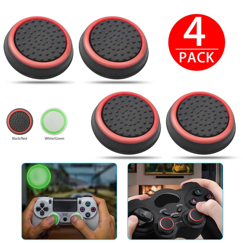 4PCS Controller Game Accessories Thumb Stick Grip Joystick Cap For