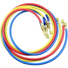 29986 Plus II 72" Hose 1/4" Compact Ball Valve End Refrigerant Charging Hose