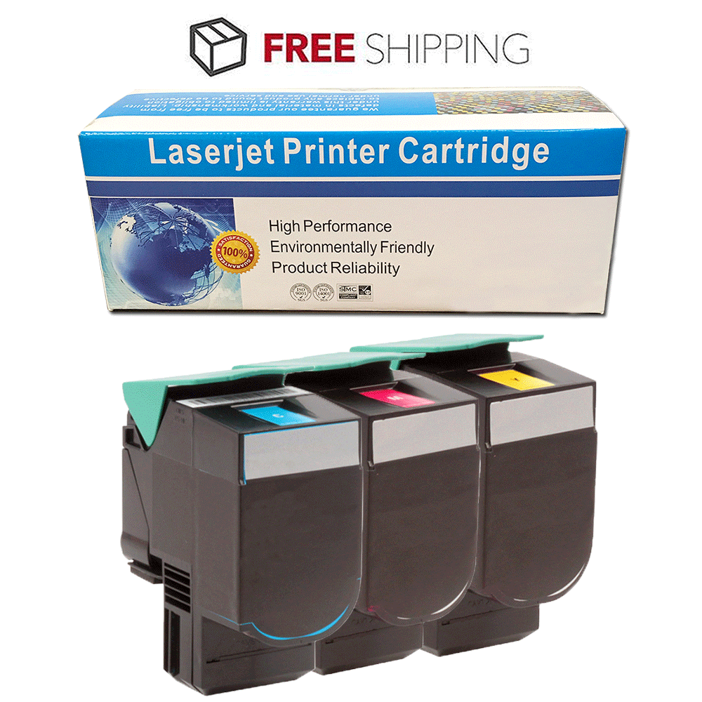 3 PK 701HY 701HM 701HC CMY Color Toner Set For Lexmark CS310DN CS410DN ...