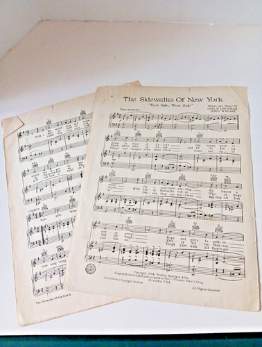 Antike Noten The Sidewalks of New York New York Thema Copyright 1894 - Bild 3 von 3