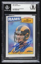 BAS 1987 Topps Jim Everett #145 BGS Authentic Auto tr4