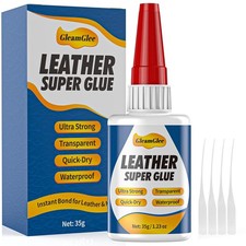 Leather Glue 1.23 oz - Clear, Waterproof Adhesive for Repair 1 Pack