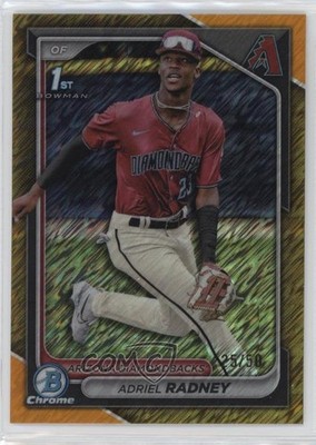 2024 Bowman Chrome Prospects Gold Shimmer Refractor /50 Adriel Radney 10no