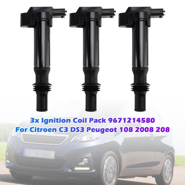 3X ZüNdspule ZüNdcoil Pack 9671214580 FüR Citroen C3 DS3 Peugeot 108 2008 208-image