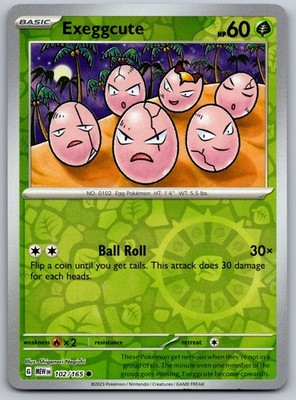 Exeggcute Reverse Holo 102/165 SV: Scarlet & Violet 151 Common MP