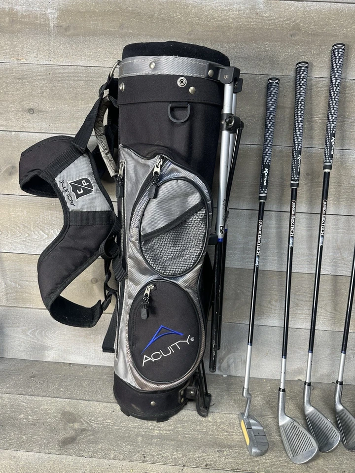 Acuity Cadet Pro Junior Golf Club Set Driver Irons Putter Bag Kids Youth LH 9-12 - Image 2 of 4