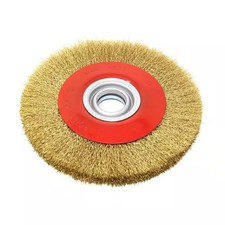 WEN 8 in. x 3/4 in. Crimped Steel Bench Wire Wheel with Arbor Adapters grinders