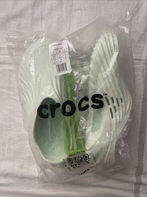 Crocs Echo Wave Watercolor Marbled Mint/light Green Men's Slides 211811-066 Sz10