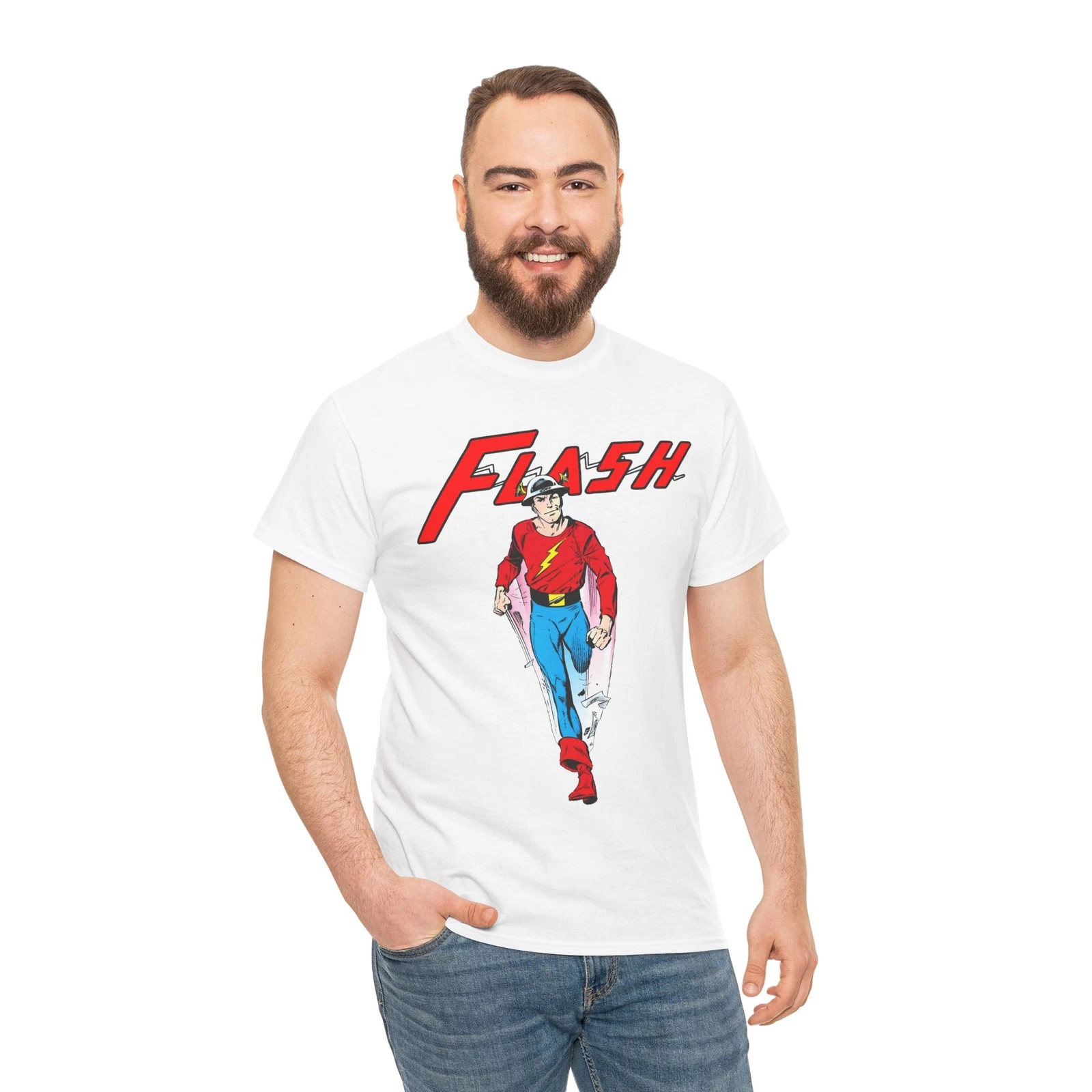 Golden Age Flash T-Shirt - John Byrne Art - DC Comics - Jay Garrick - JSA