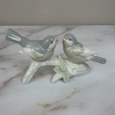 VTG Otagiri Bird Figurine Porcelain 2 Birds Branch Cottagecore Japan Decor Stick