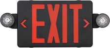 Black Housing Exit Sign With Red Emergency Led Lights 1pc Black Housing Exit Sign With Red Emergency Led Lights 1pc