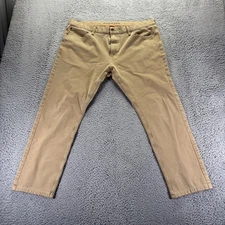 Dockers Chino Pants Mens 38x28 Beige Cotton 360 Smart Flex Slim Fit Workwear