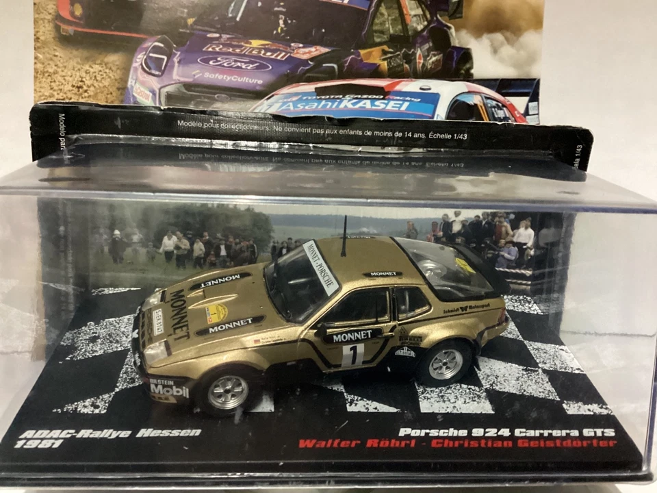 Rally PORSCHE 924 CARRERA GTS  1981  Rally Hessen , die-cast 1/43, Nuova in teca - Immagine 2 di 4