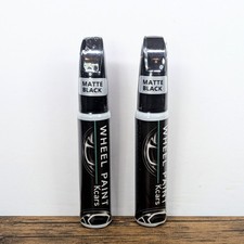 2 Pack Matte Black Wheel Rim Touch Up Paint Pen 12ml