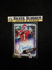 2024 Xavier Worthy Topps Chrome Cosmic Variation On Card Auto Black /10 RC KC