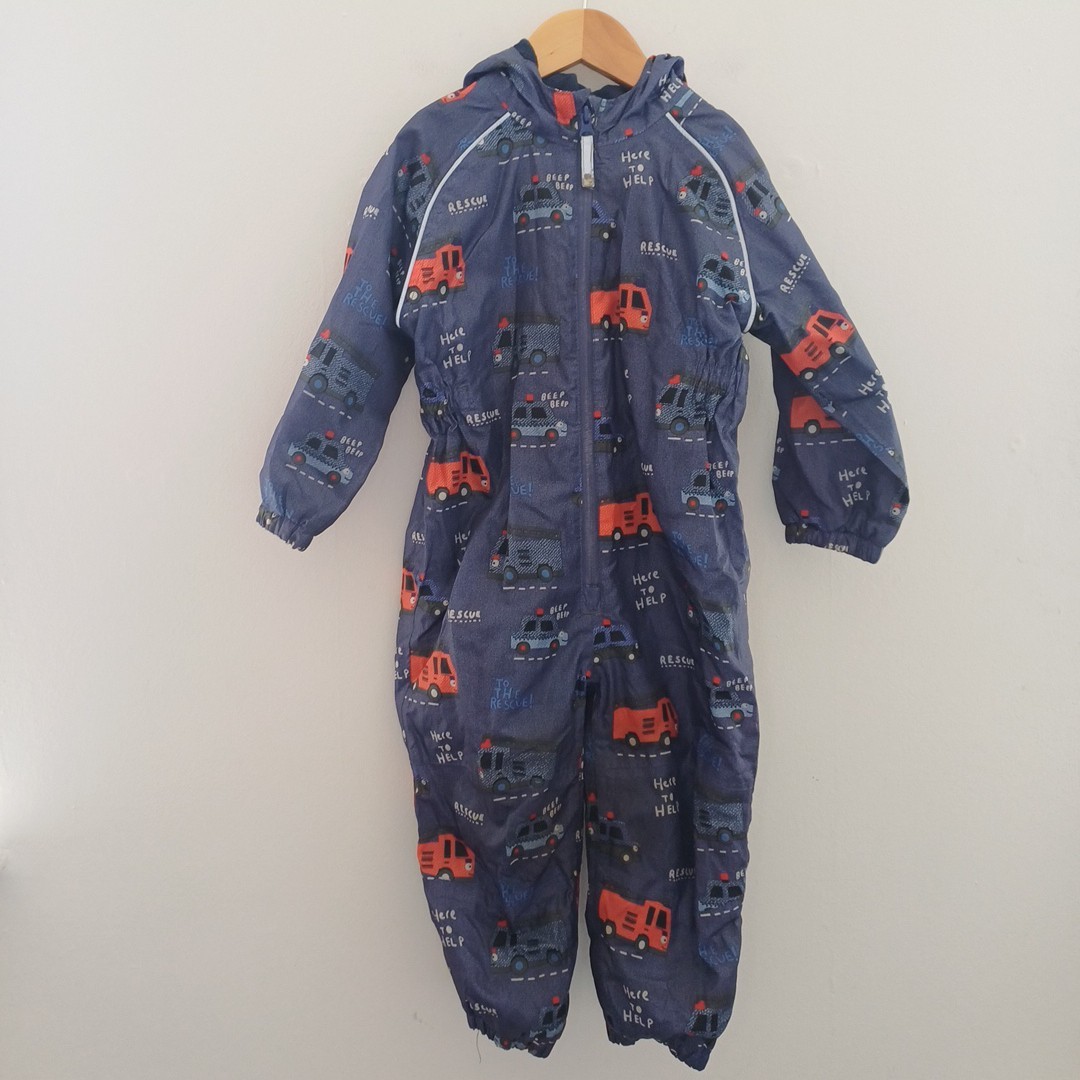 Blue Zoo Boys Puddlesuit Age Years Kids Vehicles Warm Hooded