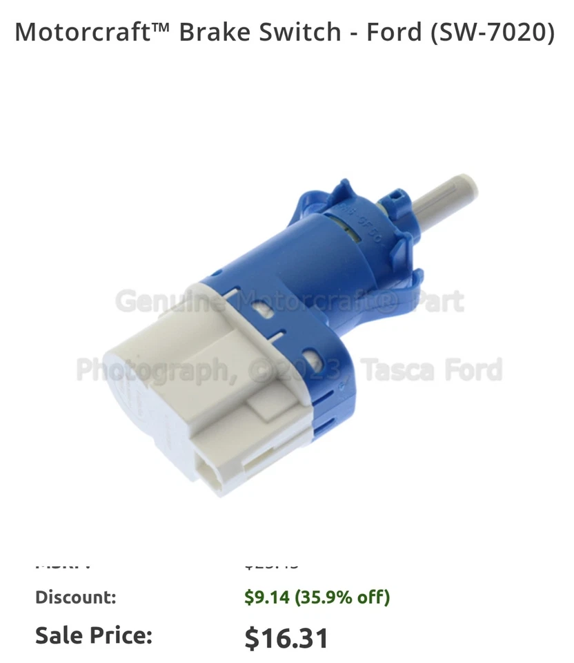 Interruptor de freno Motorcraft SW-7020 Foto 2 de 4