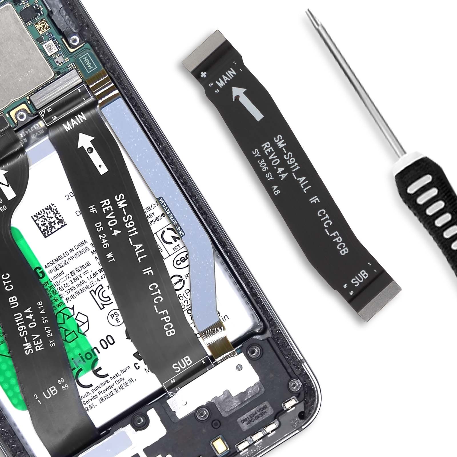 Nappe de connexion Galaxy S23 Clappio pour remplacer le cable principal defectueux