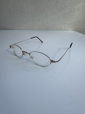 Vintage Alpina Oval Eyeglasses Metal Frame Gold Minimalist Retro Glasses